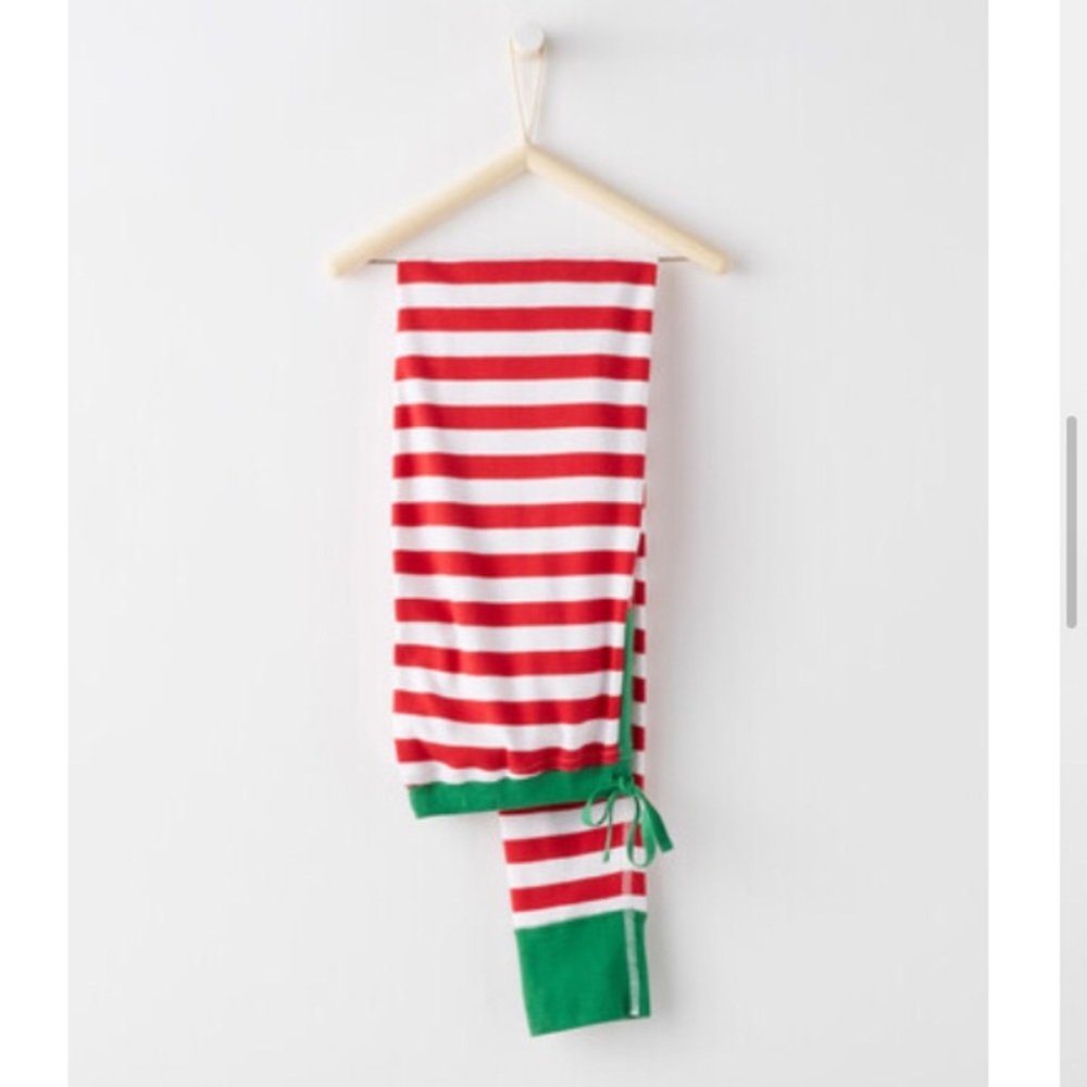 Hanna Andersson Very Merry Striped long John pajama pant xs GUC